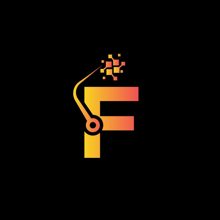 Vector plantilla de diseño de logotipo f logotipo f vector de tecnología