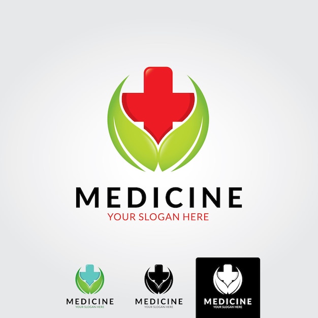 Plantilla de diseño de logotipo de farmacia médica ilustrador vectorial