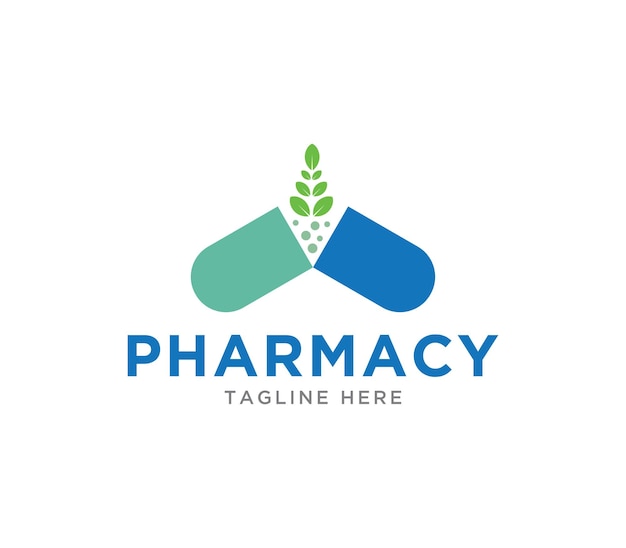 Plantilla de diseño de logotipo de farmacia