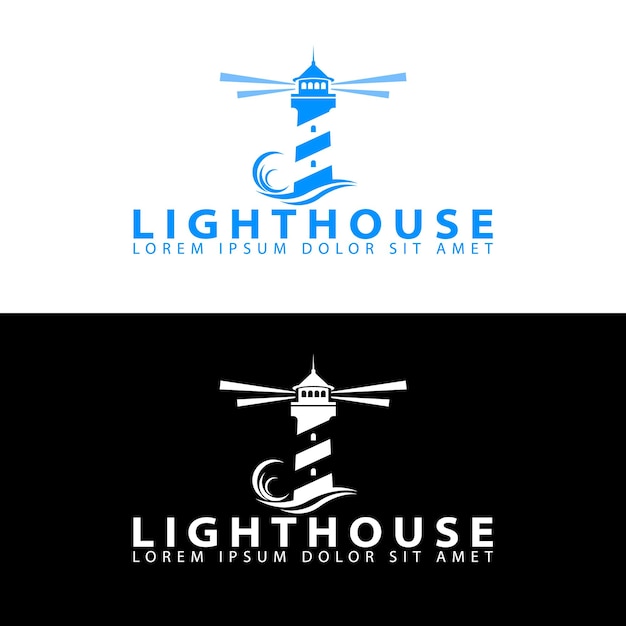 plantilla de diseño de logotipo de faro