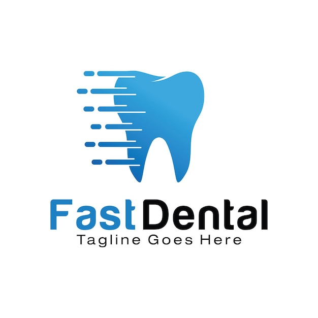 Plantilla de diseño de logotipo fast dental