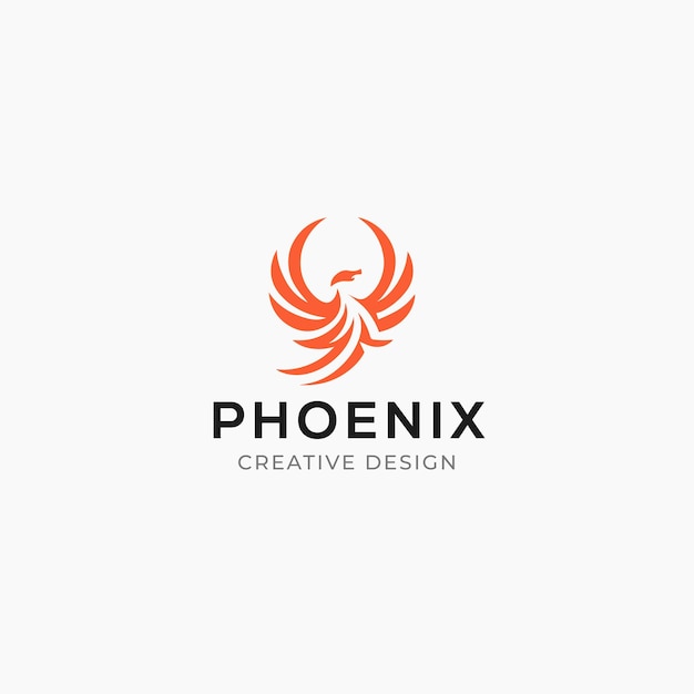 Plantilla de diseño de logotipo de fénix