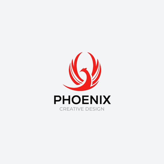 Plantilla de diseño de logotipo de fénix
