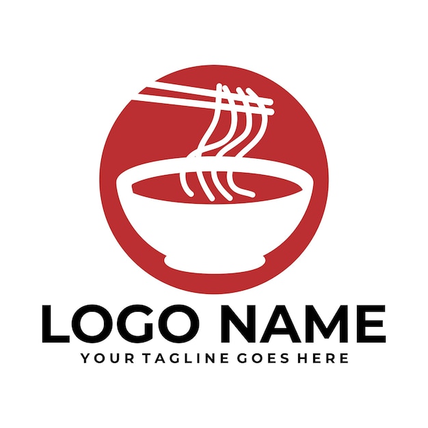 plantilla de diseño de logotipo de fideos para restaurante de ramen