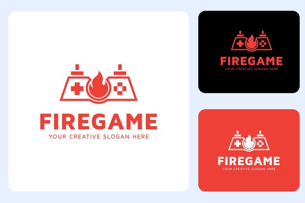 Plantilla de diseño de logotipo de Fire Gaming