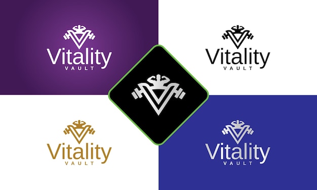 plantilla de diseño de logotipo de fitness imagen vectorial de salud o gimnasio Logotipo de gimnasio Suplemento para el cuerpo Marcas de productos