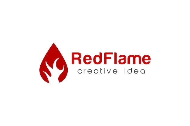 Plantilla de diseño de logotipo de Flame Concept Creativo