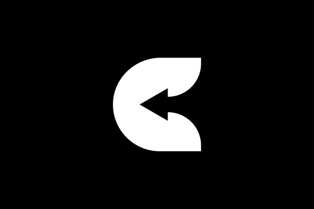 Plantilla de diseño de logotipo de flecha letra C