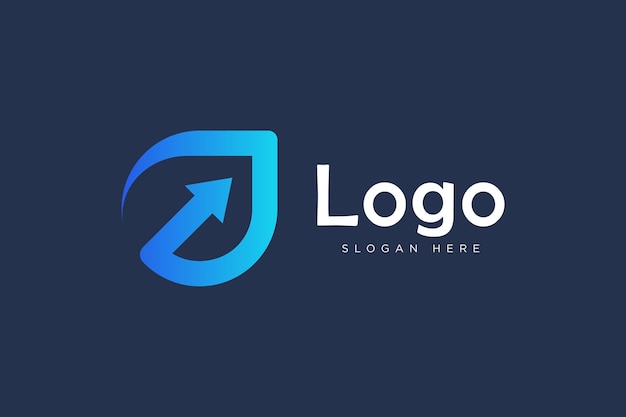 Plantilla de diseño de logotipo de flecha vectorial