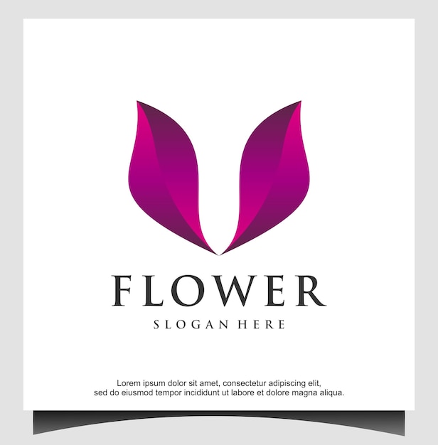 plantilla de diseño de logotipo de flor abstracta 3d