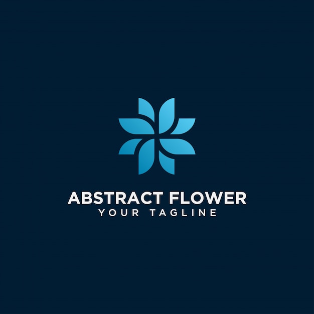 Plantilla de diseño de logotipo de flor abstracta