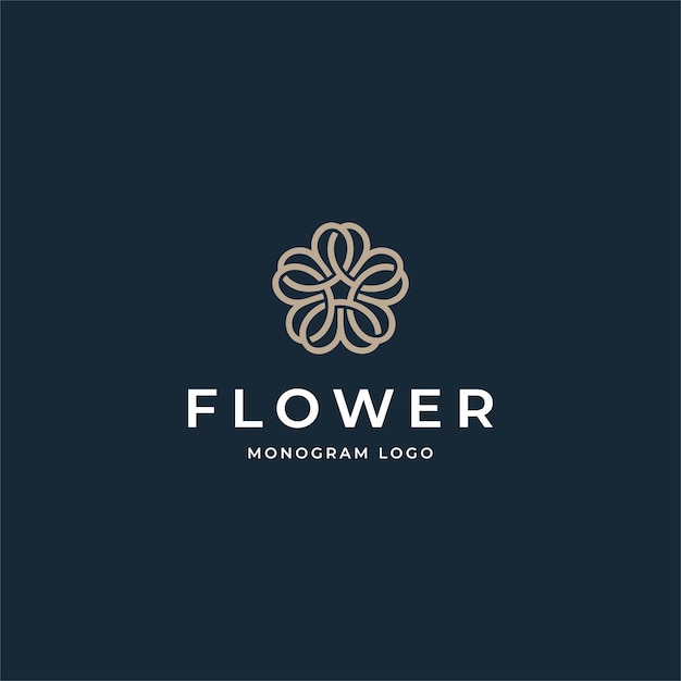 Plantilla de diseño de logotipo de flor creativa