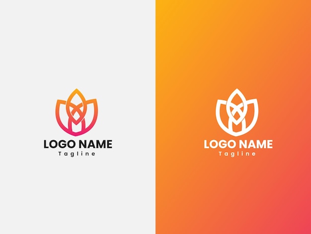 Plantilla de diseño de logotipo de flor de loto