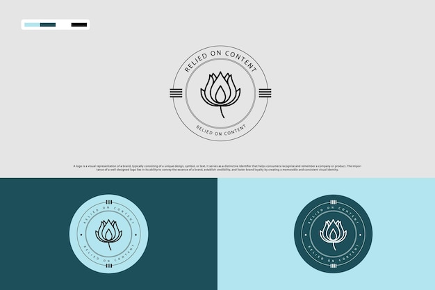 Plantilla de diseño de logotipo de flor de loto
