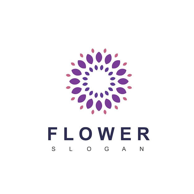 Plantilla de diseño de logotipo de flor de sol