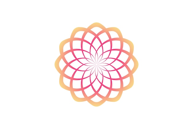 Plantilla de diseño de logotipo de flor vectorial