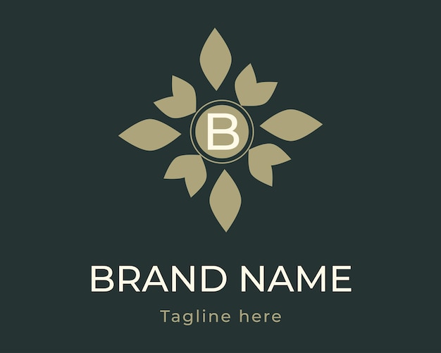 plantilla de diseño de logotipo floral abstracto