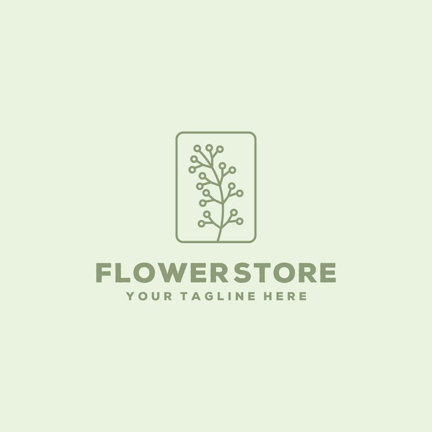 Plantilla de diseño de logotipo de floristería creativa