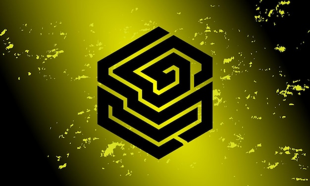 PLANTILLA DE DISEÑO DE LOGOTIPO CON FONDO ABSTRACTO