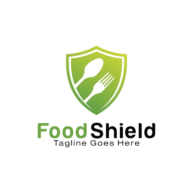 Plantilla de diseño de logotipo de food shield protection