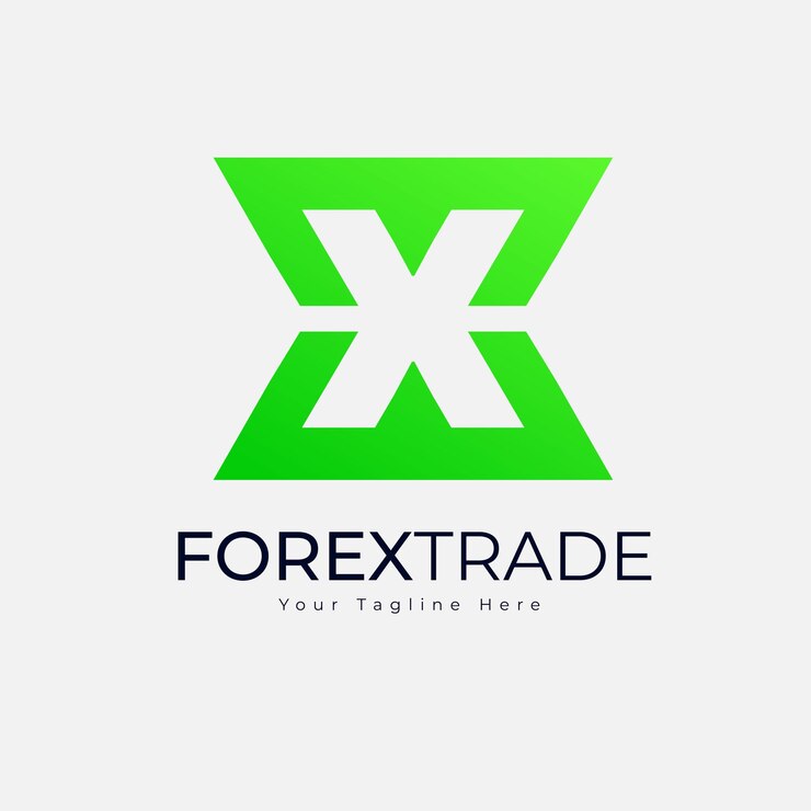 Vector plantilla de diseño de logotipo de forex trade con concepto de icono de letra x
