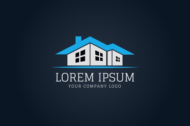 plantilla de diseño de logotipo de forma de casa vectorial