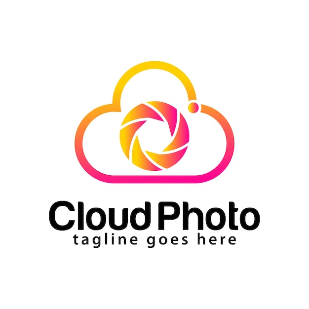 Plantilla de diseño de logotipo de foto de nube