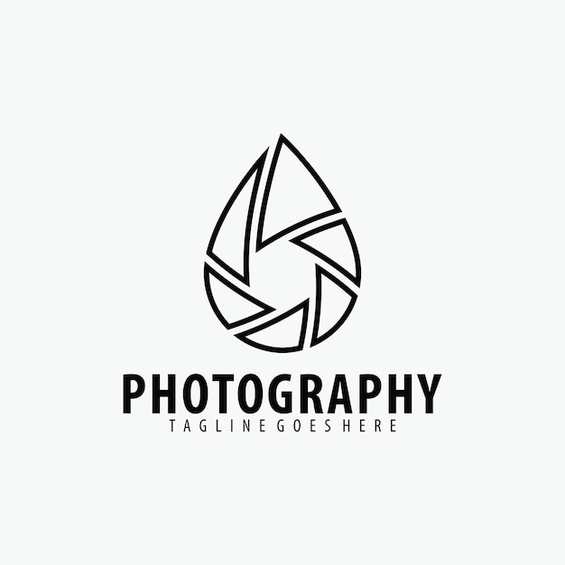 Plantilla de diseño de logotipo de fotografía de agua