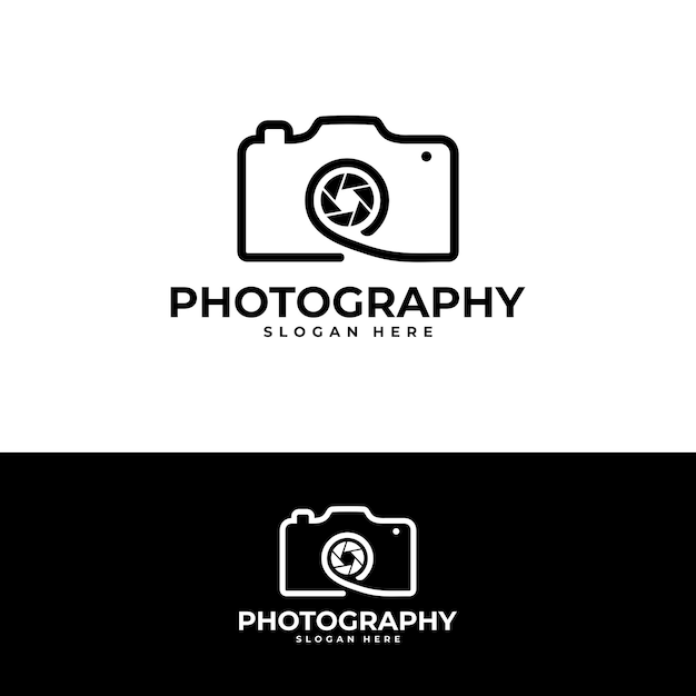 plantilla de diseño de logotipo de fotografía vectorial