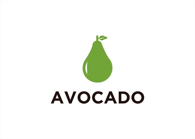 plantilla de diseño de logotipo de fruta de aceite de aguacate