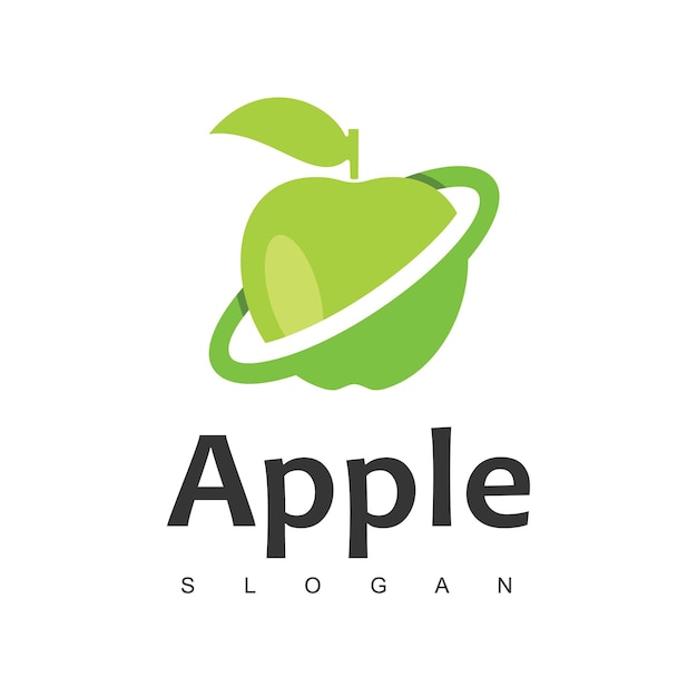 Plantilla de diseño de logotipo de fruta de manzana