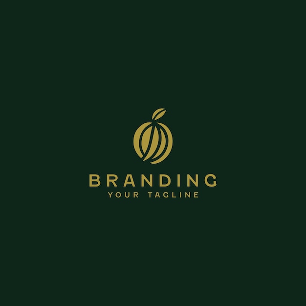 Plantilla de diseño de logotipo de fruta mínima