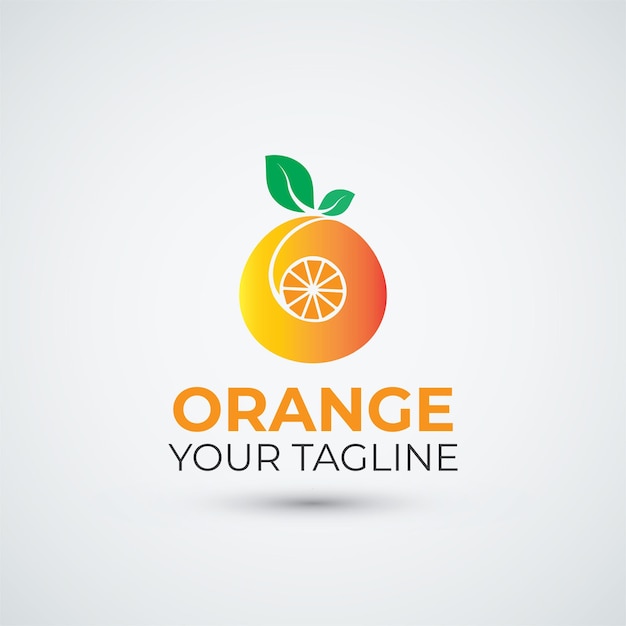 Plantilla de diseño de logotipo de fruta naranja