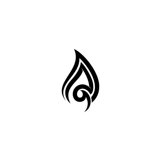 plantilla de diseño de logotipo de fuego abstracto lista para su uso
