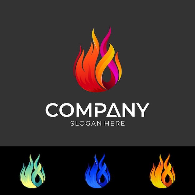 plantilla de diseño de logotipo de fuego