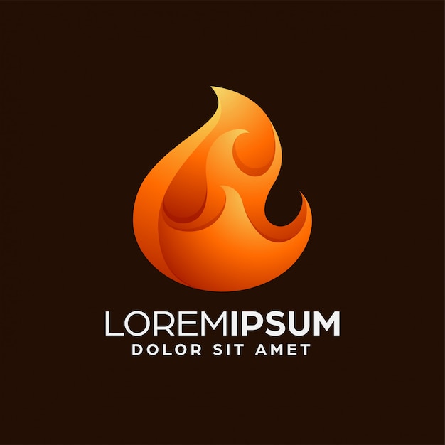 Plantilla de diseño de logotipo de fuego