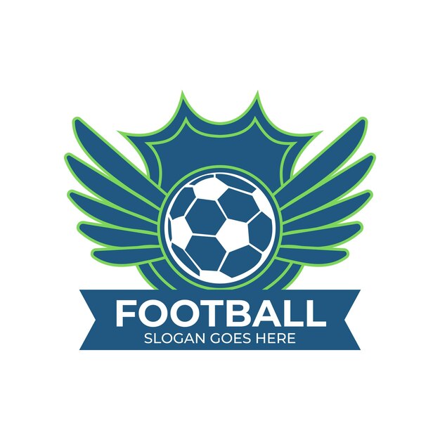 Vector plantilla de diseño de logotipo de fútbol