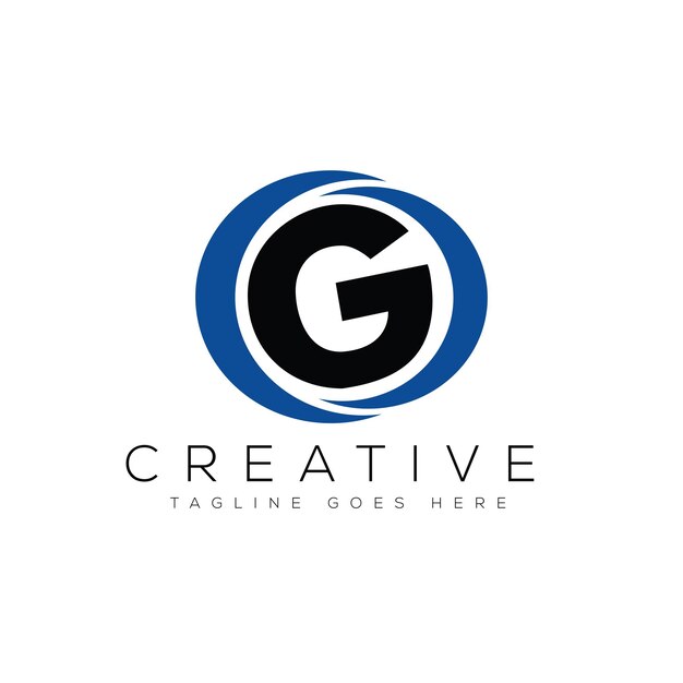 Plantilla de diseño de logotipo G minimalista moderno Elemento de marca gráfico vectorial