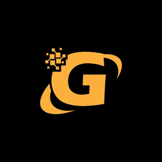 plantilla de diseño de logotipo G tech logotipo G vector de tecnología