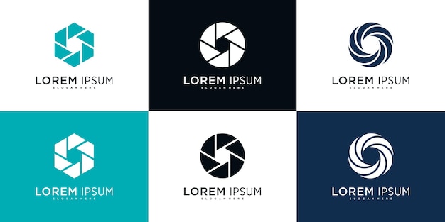 plantilla de diseño de logotipo geométrico abstracto creativo Premium Vector