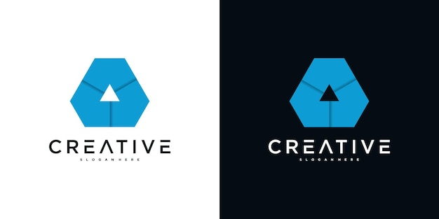 plantilla de diseño de logotipo geométrico abstracto creativo Premium Vector