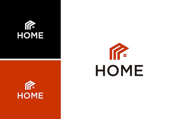 plantilla de diseño de logotipo geométrico abstracto para el hogar. logotipo de la letra M y vector inmobiliario