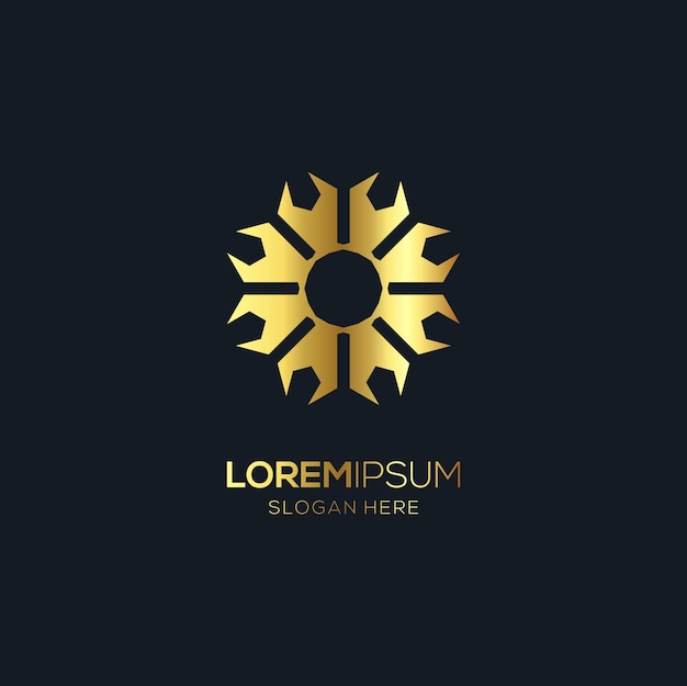 Plantilla de diseño de logotipo geométrico adornado