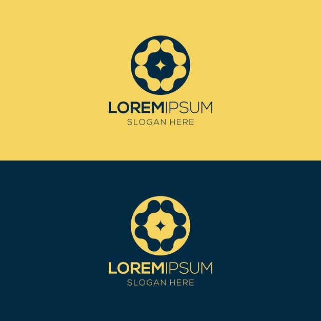Una plantilla de diseño de logotipo geométrico elegante y potente para empresas modernas