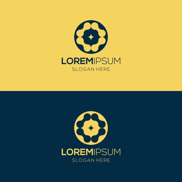 Vector una plantilla de diseño de logotipo geométrico elegante y potente para empresas modernas