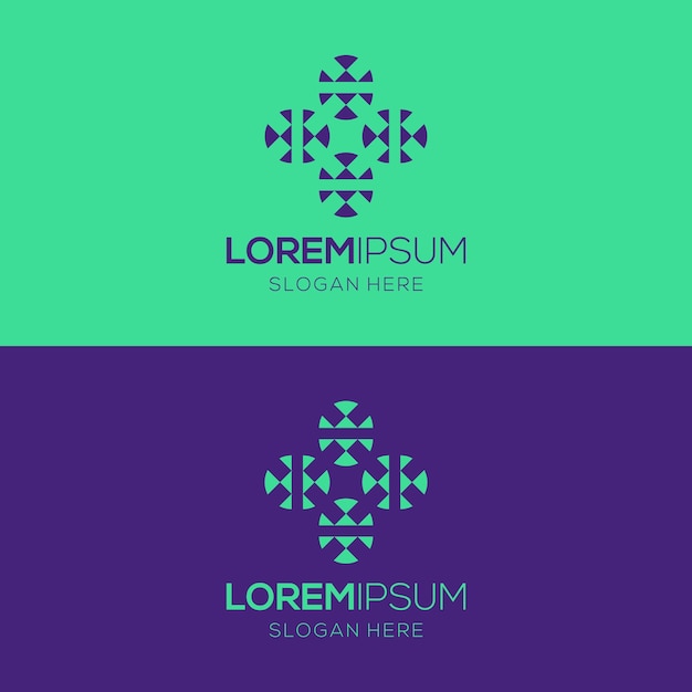 Una plantilla de diseño de logotipo geométrico elegante y potente para empresas modernas