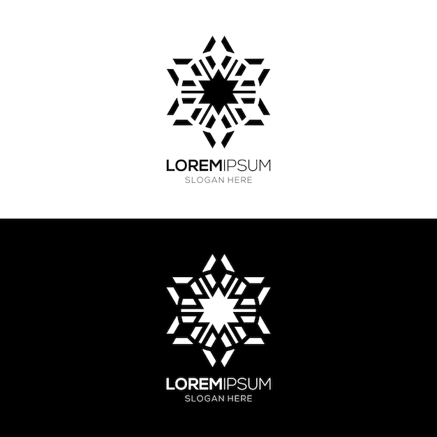 Plantilla de diseño de logotipo geométrico en estilo islámico decorado y mosaico