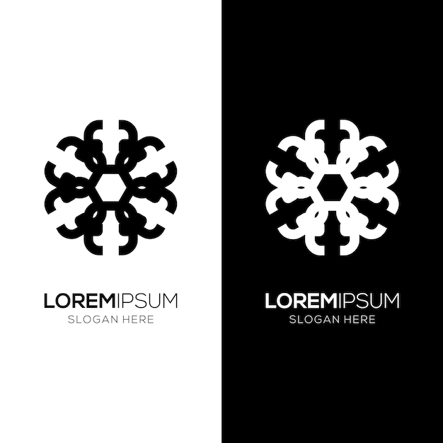 Plantilla de diseño de logotipo geométrico en estilo islámico decorado y mosaico