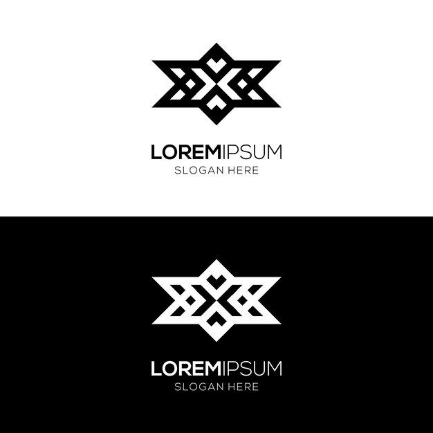 Plantilla de diseño de logotipo geométrico en forma de adorno islámico árabe