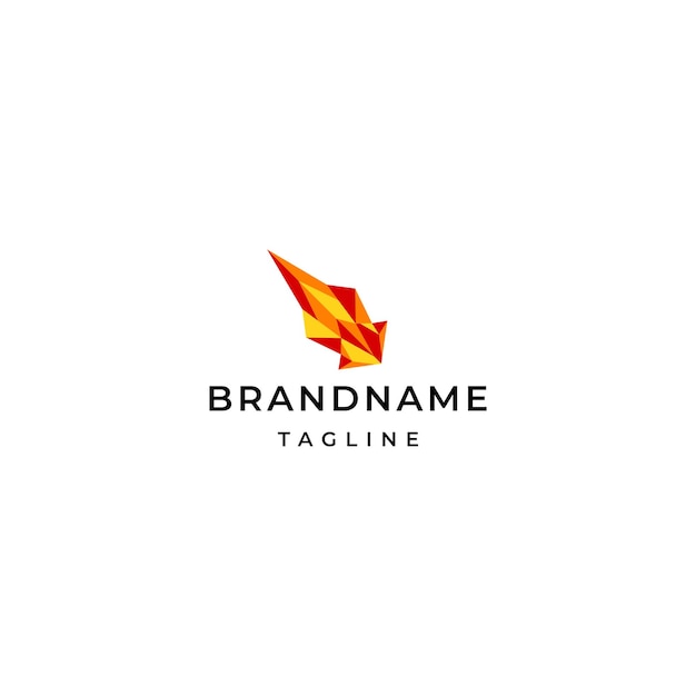 Plantilla de diseño de logotipo geométrico de meteorito